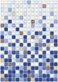 Керамическая плитка Меланж синяя переход 280*400 Пиастрелла (11/528) в Хабаровске в интернет-магазине Стромикс