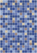 Керамическая плитка Меланж синяя низ 280*400 Пиастрелла (11/528) в Хабаровске в интернет-магазине Стромикс